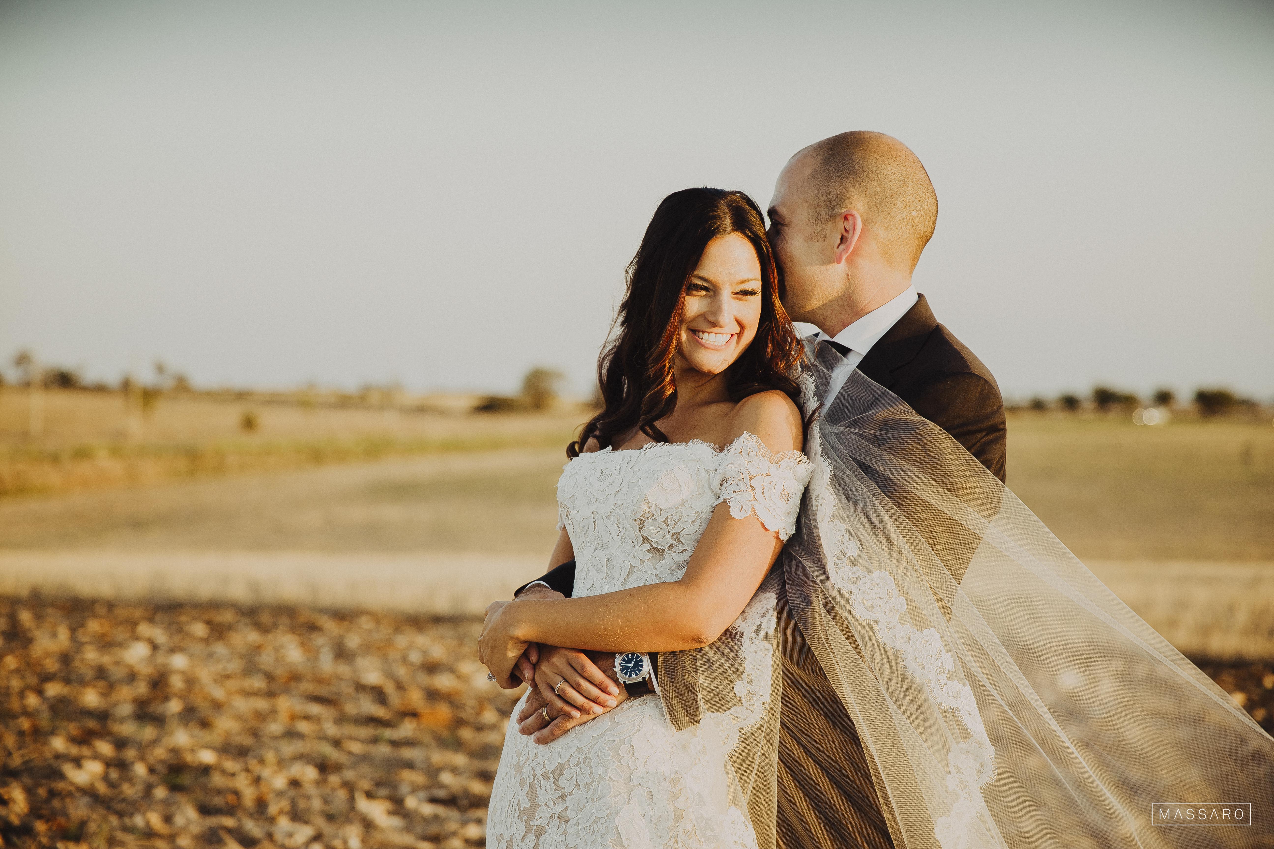 Newlyweds in the piazza