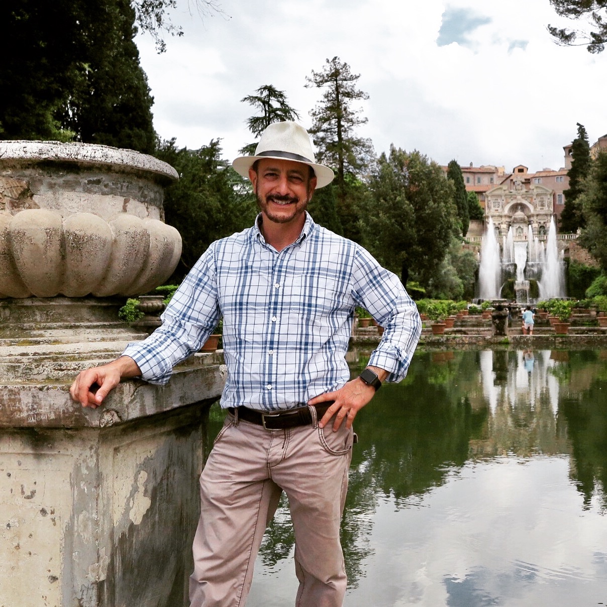 Mike at a villa outside Rome